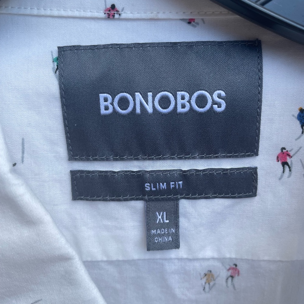 ⛷️BONOBOS Ski Theme 100% Cotton Shirt ⛷️ - Picture 4 of 13